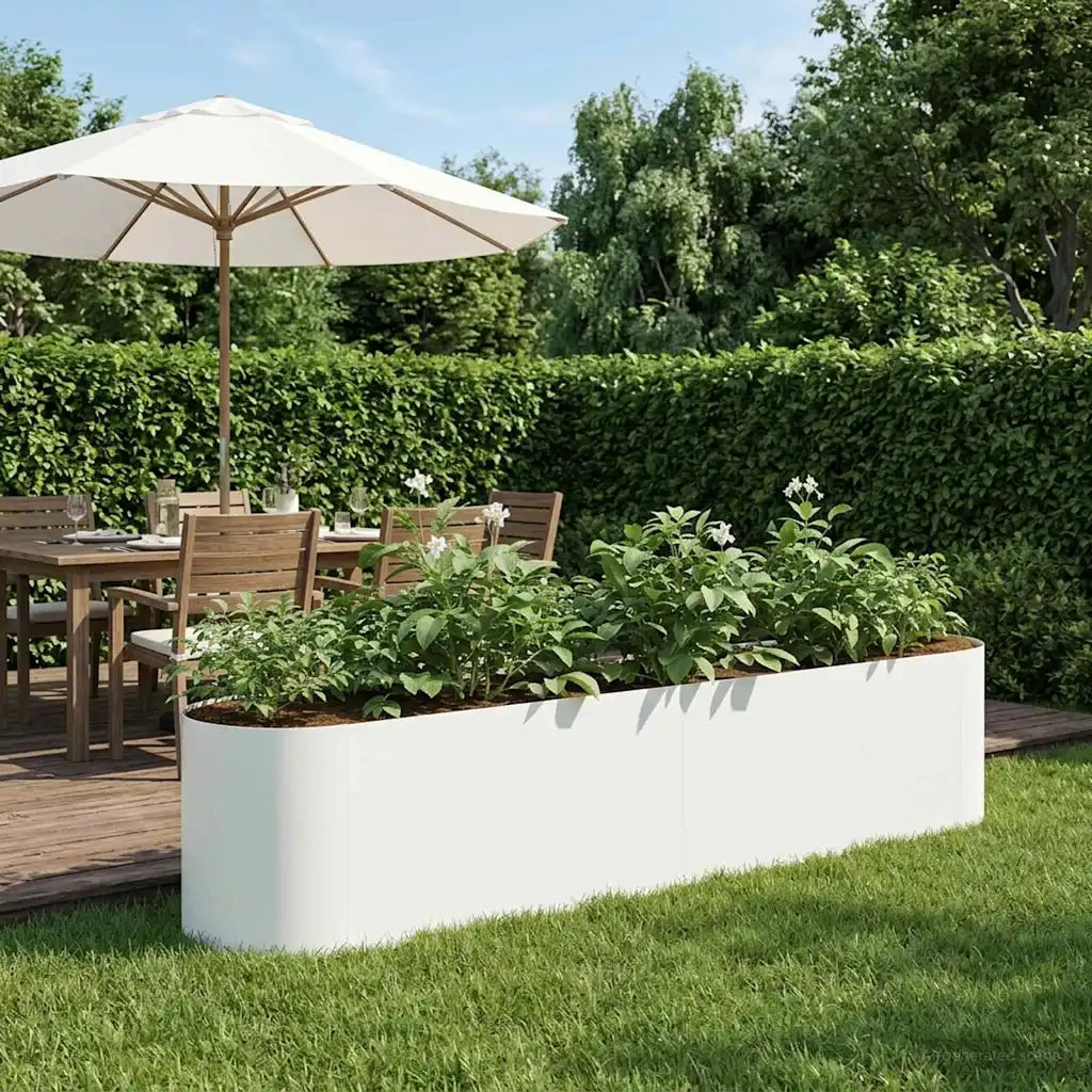 Letto rialzato da giardino Bianco 200 x 40 x 40 cm 8011692