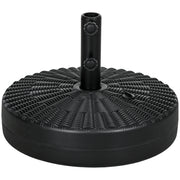 Base per Ombrellone da Giardino ¨C zephmum ¨C Nero, HDPE e Acciaio, ?51x36 cm