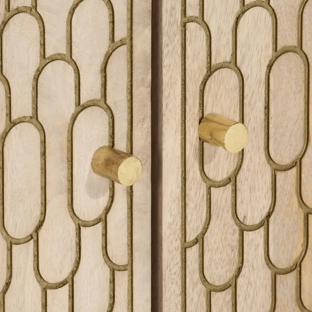 Mobile Lavabo da Bagno-Armadietto da bagno 62x33x58cm in Legno Massello di Mango 768744