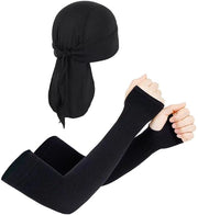 Tulband per l'attività fisica - Assorbente di sudore - Nero - Tulband per sport - Mou di sole - Unico modello - Viscosa a fibra di poliestere - Cappello per sport