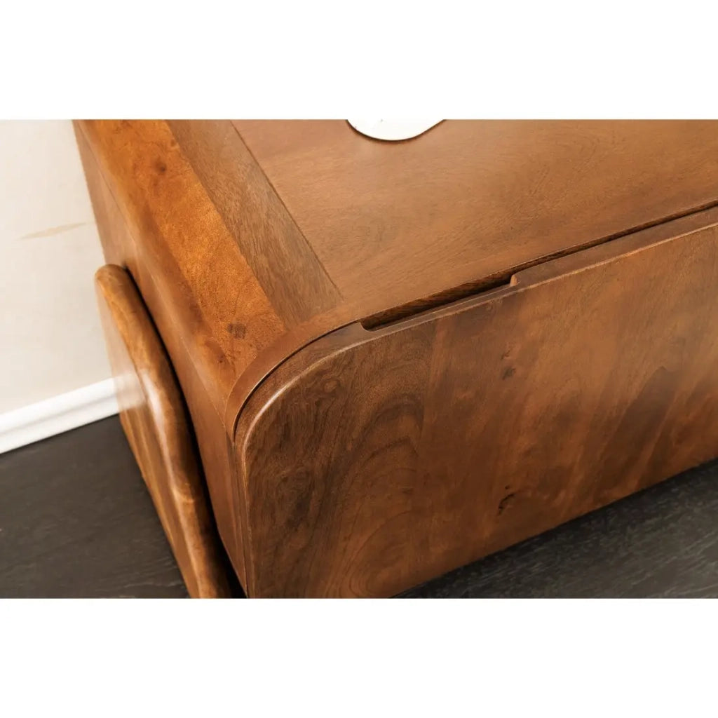 Mobile TV 160 cm legno massiccio marrone – Collezione NATURA
