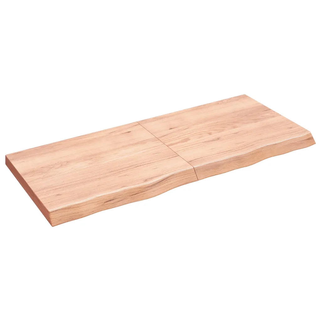 Piano Bagno Marrone 140x60x(2-6) cm Legno Massello Trattato CFW7579742