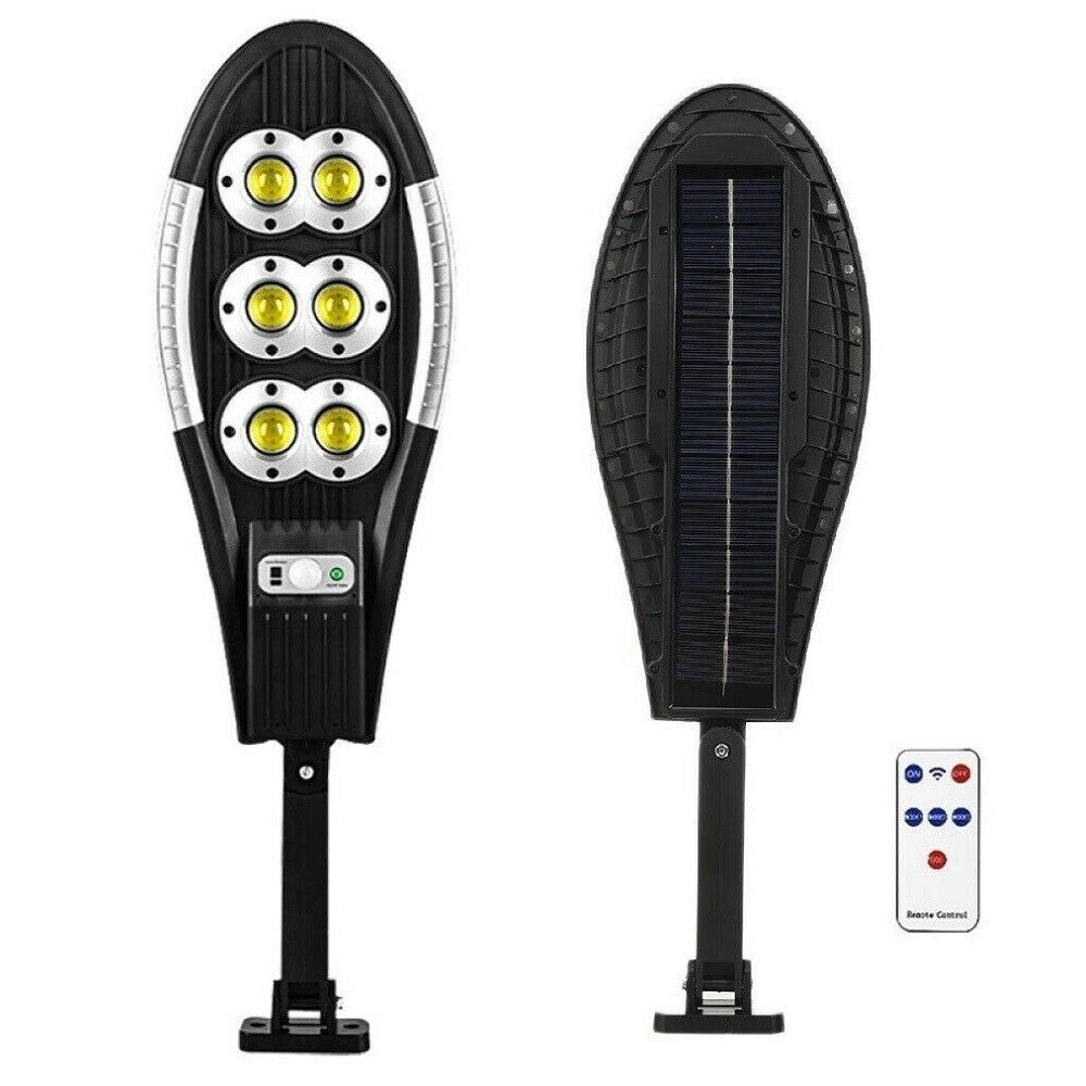 Trade Shop - Faro Lampione Stradale Pannello Solare Con Sensore Telecomando 150led Cob Art.06 -
