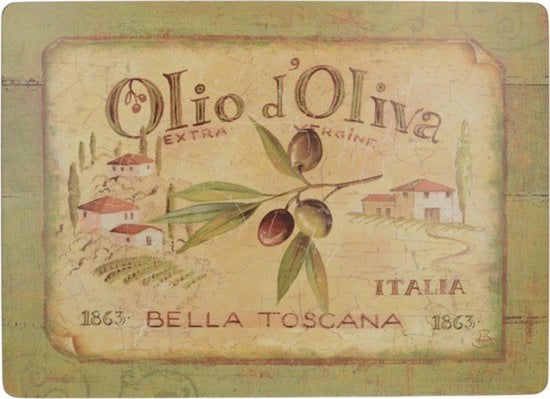 Set di 4 placemats in gomma extra grandi, multicolore, 40 x 29 cm