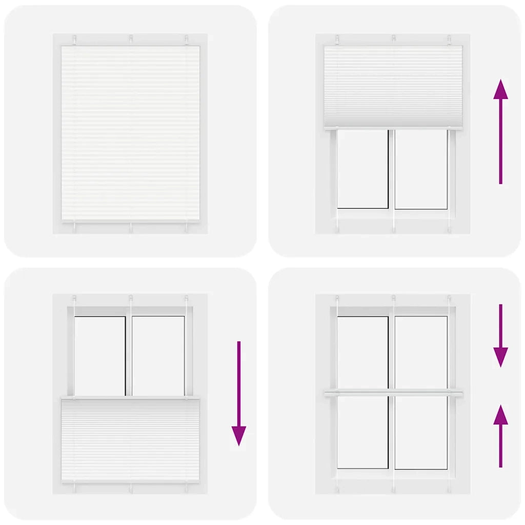 Tenda Plissettata Bianca 105x100 cm Larghezza Tessuto 104,4 cm 4015484