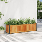 Fioriera da Giardino-Vaso da Esterno 110x30x27,5 cm in Legno Massello di Acacia