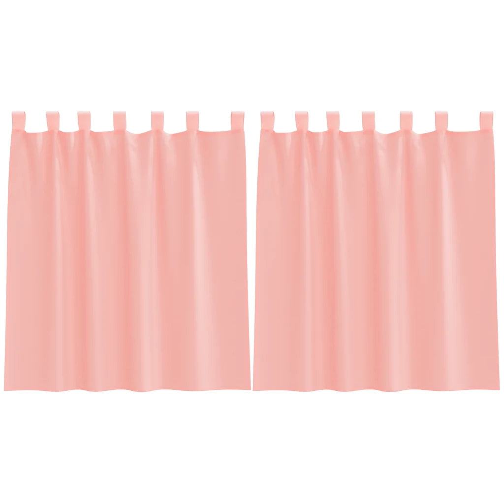 vidaXL Tende in Voile con Passanti 2 pz Rosa 140x140 cm