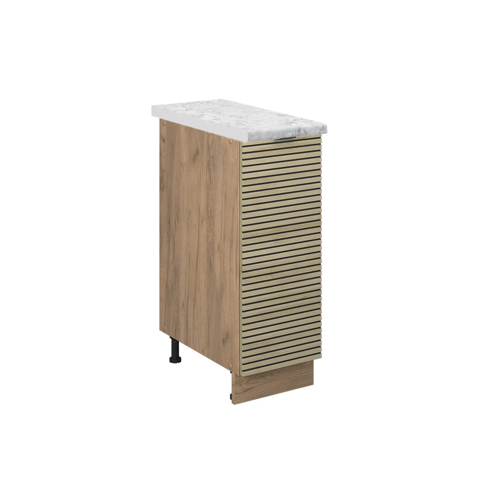 Armadio cucina dispensa alto Fame-Line Pannello in quercia/Rovere dorato 30 cm, PL Marmo Vicco