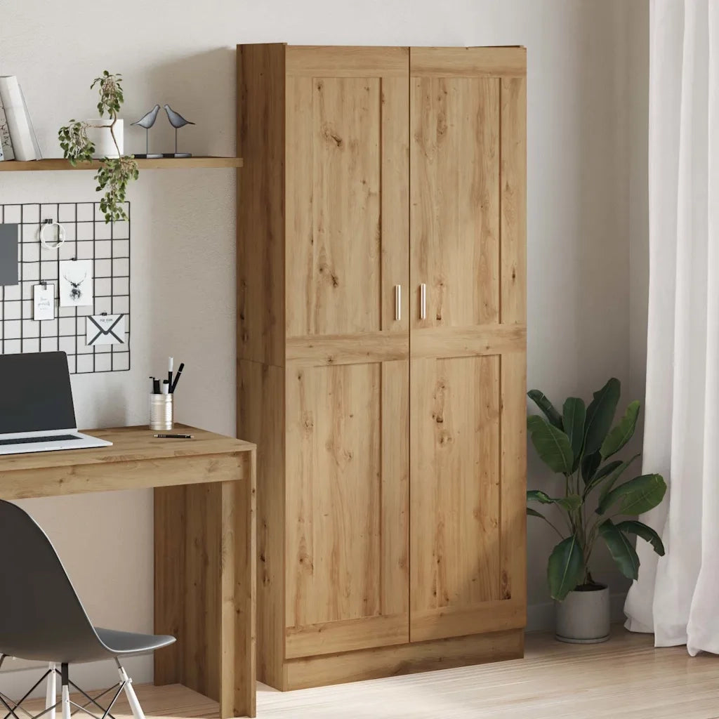 Credenza Alta Rovere Artigianale 82,5x30,5x185 cm in Truciolato