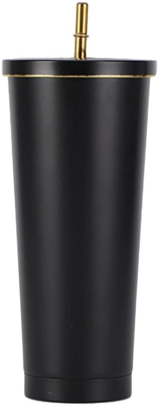 Termos Bevande 500 ml - Doppia Parete a Vuoto - Isolamento - Acciaio Inossidabile - Con Rietje - Resistente a Macchie e Odori - Per Bevande Freddo/Caldo - Bevande Termica