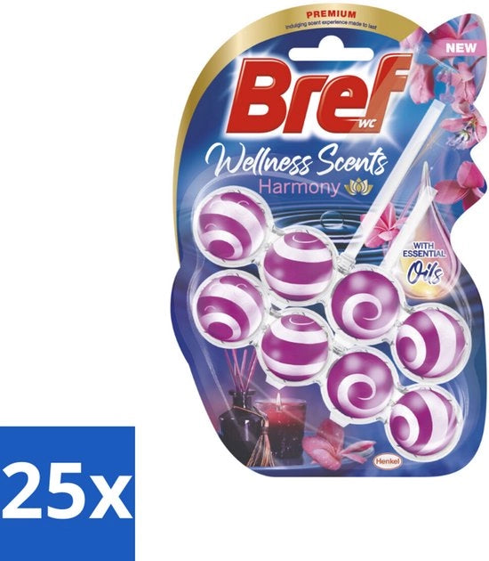 25 x Blocchi Profumati per la Pulizia del Water - 2 Blocchi - Supporto per la Vasca - Pulizia - Profumo - Rimozione Calcare