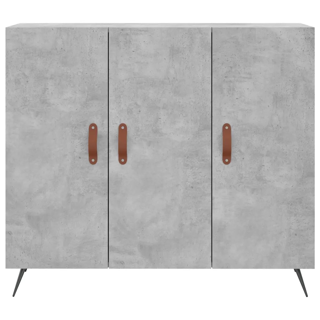 Credenza-Buffet-Armadio da cucina Grigio Cemento 90x34x80 cm in Legno Multistrato 741781