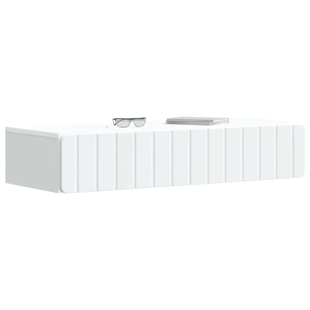 Tavolino da Parete Laterale Bianco 87,5 x 34,5 x 17 cm 898325