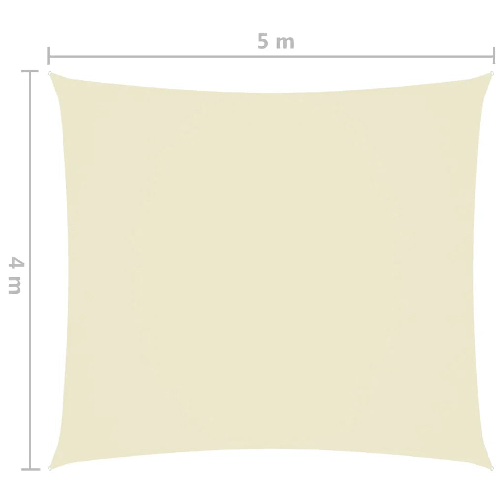 Vela ombreggiante/ombrellone rettangolare in tessuto Oxford 4 x 5 m crema 02_0009694
