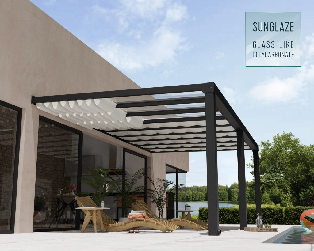 Tenda da Tetto Per la Pergola Stockholm 3.4X6.6 m Bianco