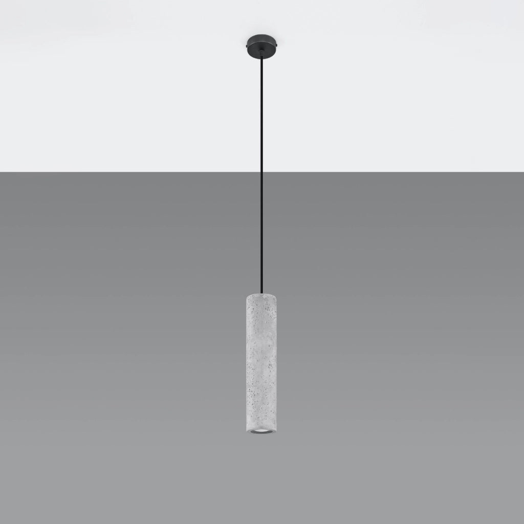 Lampada a sospensione cemento DANTEO 1 GU10 nero/grigio