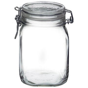 Bormioli Rocco Vaso Vetro Fido con Tappo Ermetico Rettangolare 1 lt