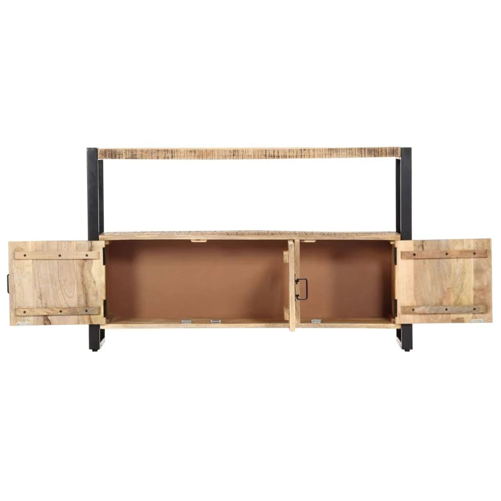 Credenza mobiletto consolle 120 cm legno massello di mango 4402226