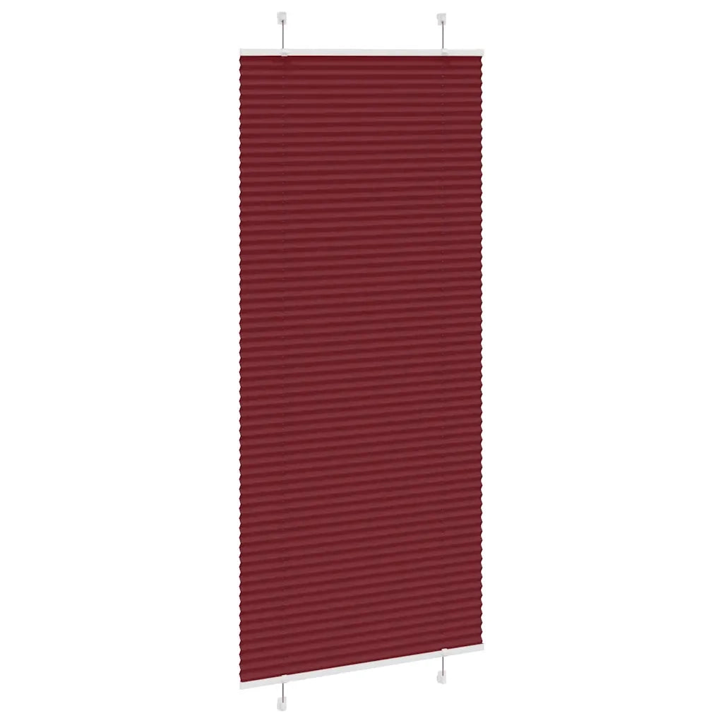Tenda Plissettata Rosso Bordeaux 95x200 cm Larghezza Tessuto