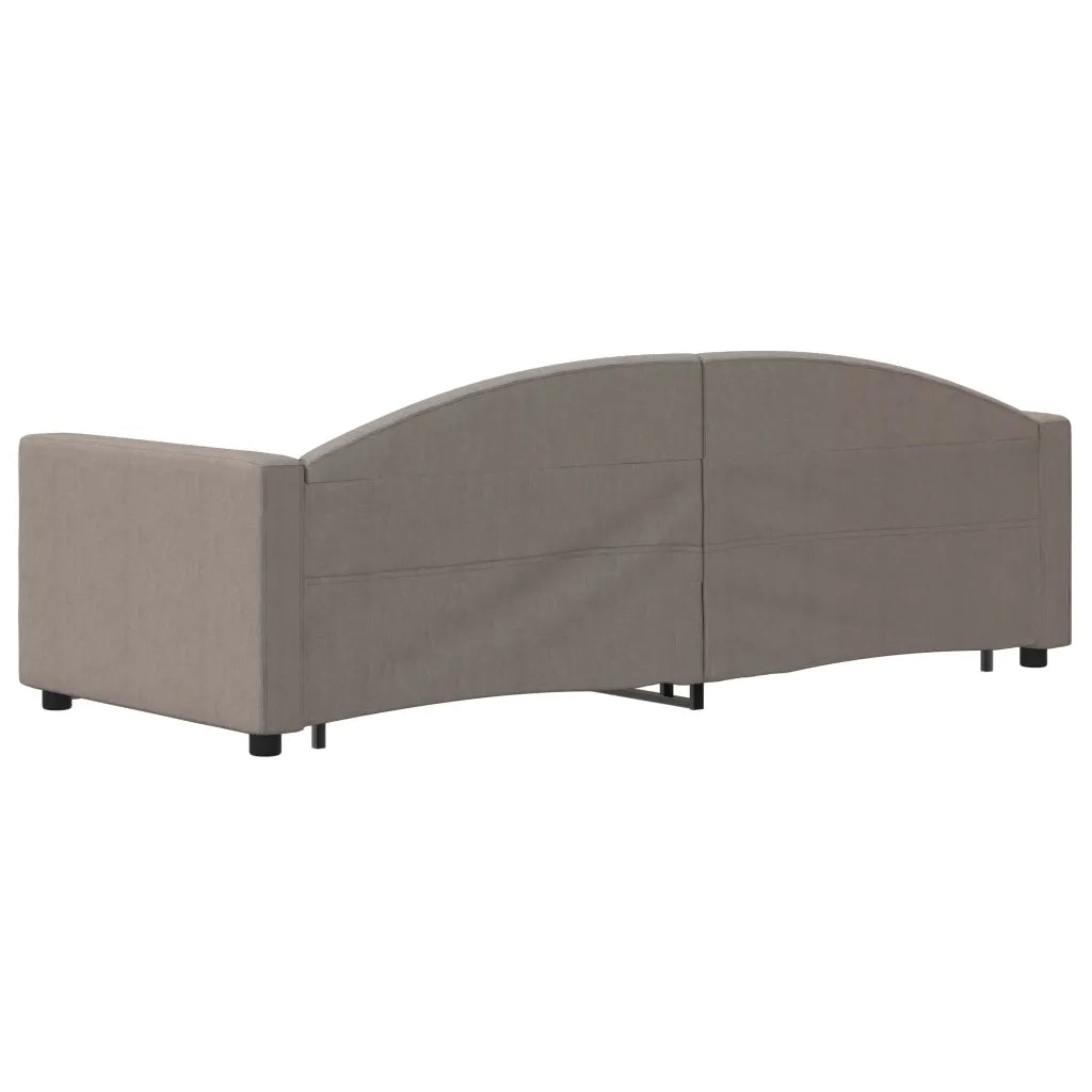 Divano Letto con Letto Estraibile Tortora 80x200 cm Tessuto