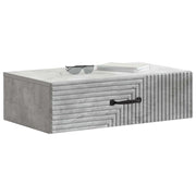 Tavolino da Parete Laterale | Tavolo laterale | Tavolino Grigio Cemento 59 x 34,5 x 17 cm