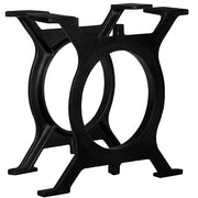 Gambe per Tavolino da CaffÃ¨ 2 pz a Forma di O in Ghisa cod mxl 66950