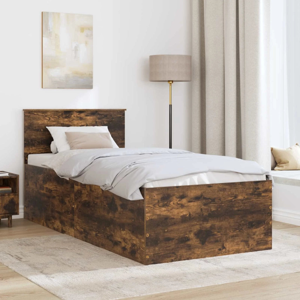 Struttura del letto Rovere fumé 75 x 190 cm Legno multistrato 3408631