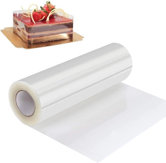 Accessorio per biscotti trasparente 15 cm - strisce di acetato per mousse e decorazione - 1 rotolo - accessorio per cucina