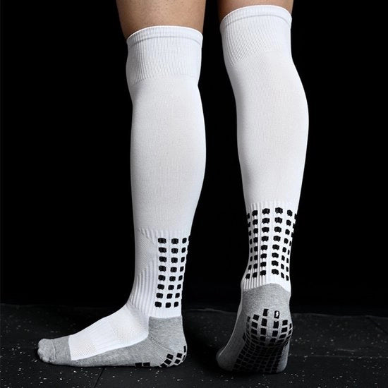 3 Pair di Calze Antiscivolo per Calcio – fino alla Coscia – Dimensione Unica – Unisex – per Stabilità e Presa