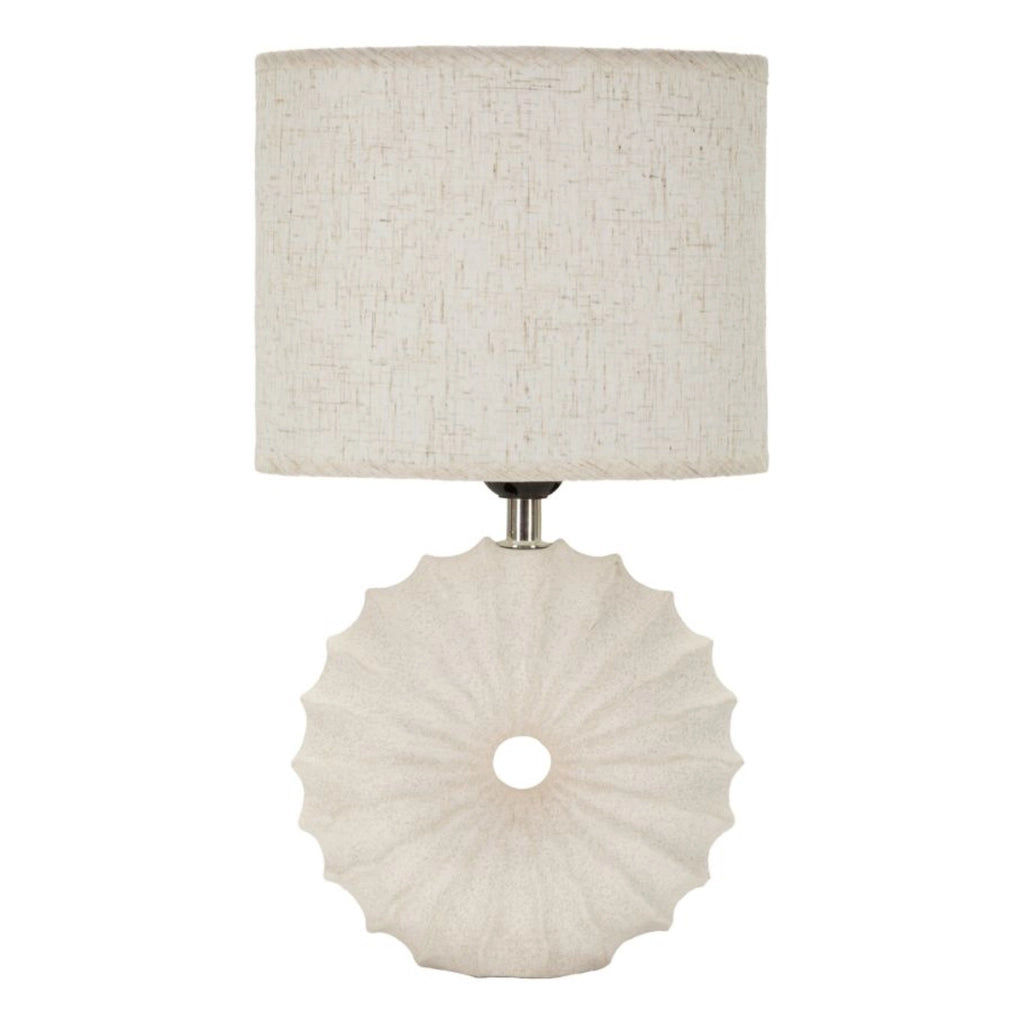 Lampada da tavolo Anemone in ceramica color sabbia