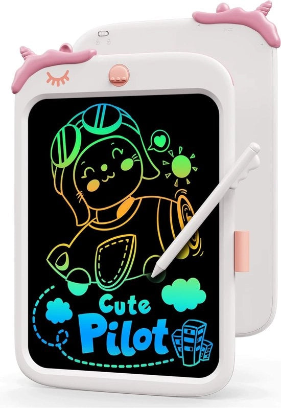 Regalo per Ragazze Giocattoli per Ragazze di 3 4 5 6 7 Anni, 10 Pollici LCD Scrivania Tablet Disegno Tablet Doodle Board Giocattoli Educativi Giocattoli per Bambini di Età Prescolare Regali per Compleanno Natale Festa Viaggi