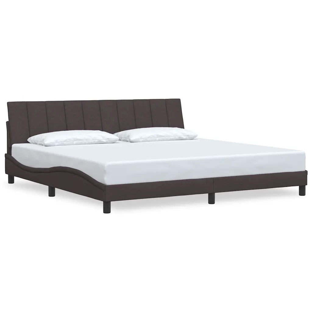 Giroletto senza Materasso Hanko Marrone Scuro 200x200 cm in Tessuto 3310415