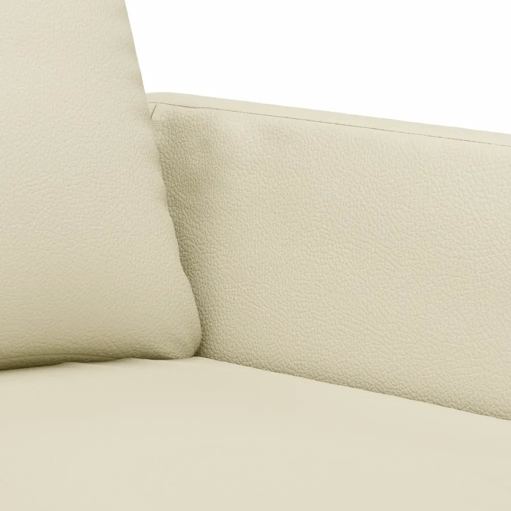Set di Divani 2 pz con Cuscini crema in Similpelle 3201751