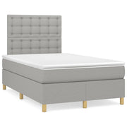 Letto a Molle Materasso e LED Grigio Chiaro 120x190 cm Tessuto 3270274