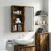 Armadio da bagno a muro Quercia Affumicata 30 x 10 x 60,5 cm 889323