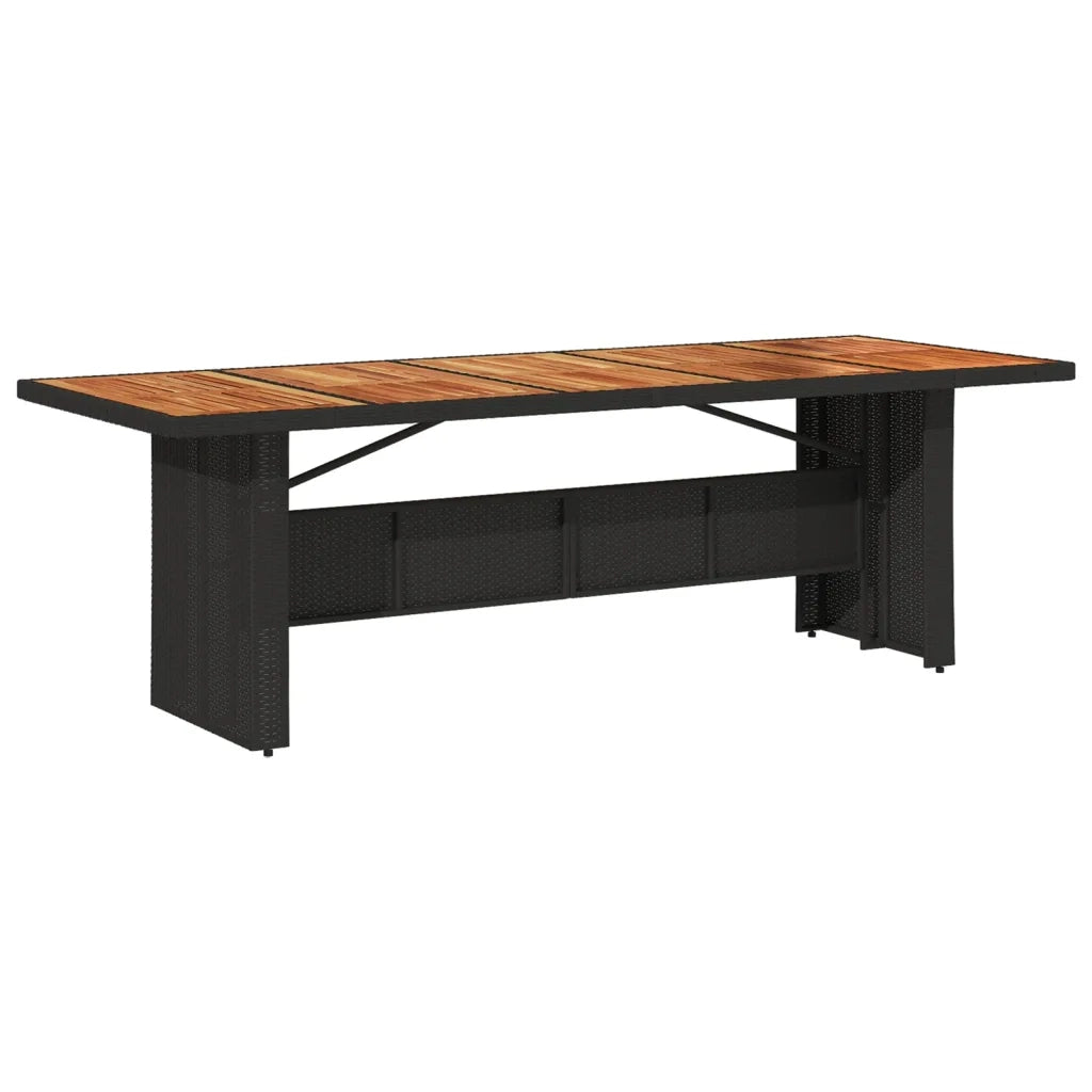 Set BistrÃ² da Giardino 9 pz con Cuscini in Polyrattan Nero