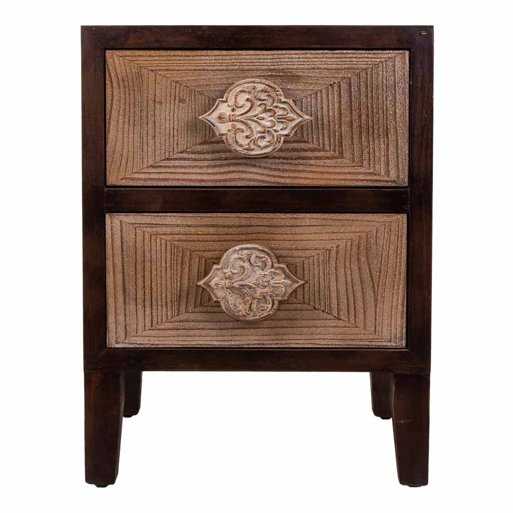 Comodino in legno marrone 45x40x60h