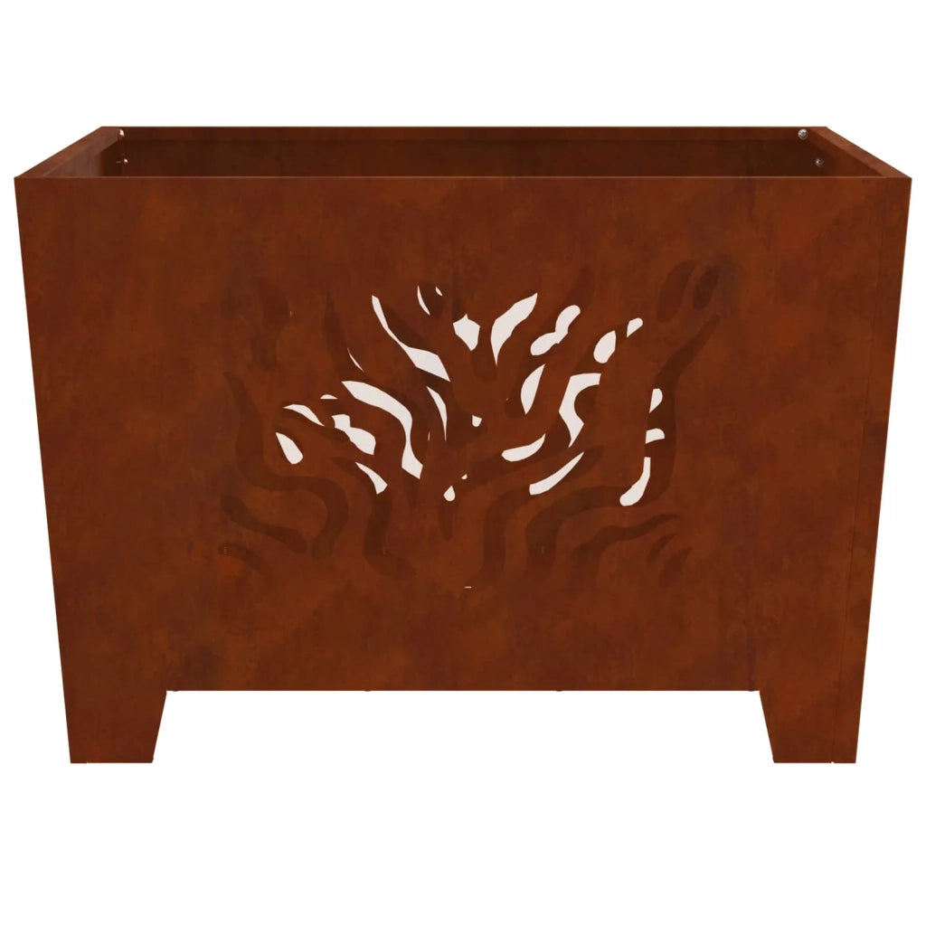Focolare Marrone 60 x 60 x 40 cm acciaio corten 858915