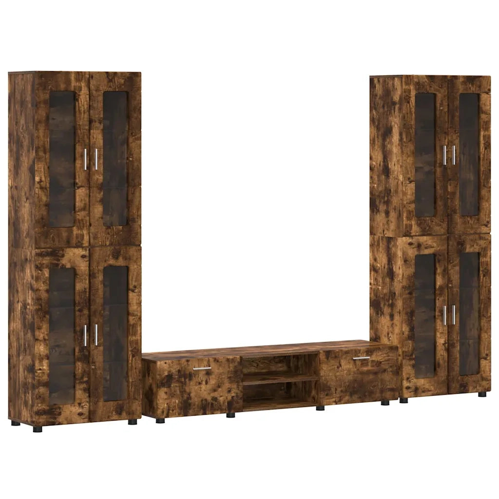 Set mobile TV FLORIN 3 pcs Rovere fumé Legno multistrato 3397989