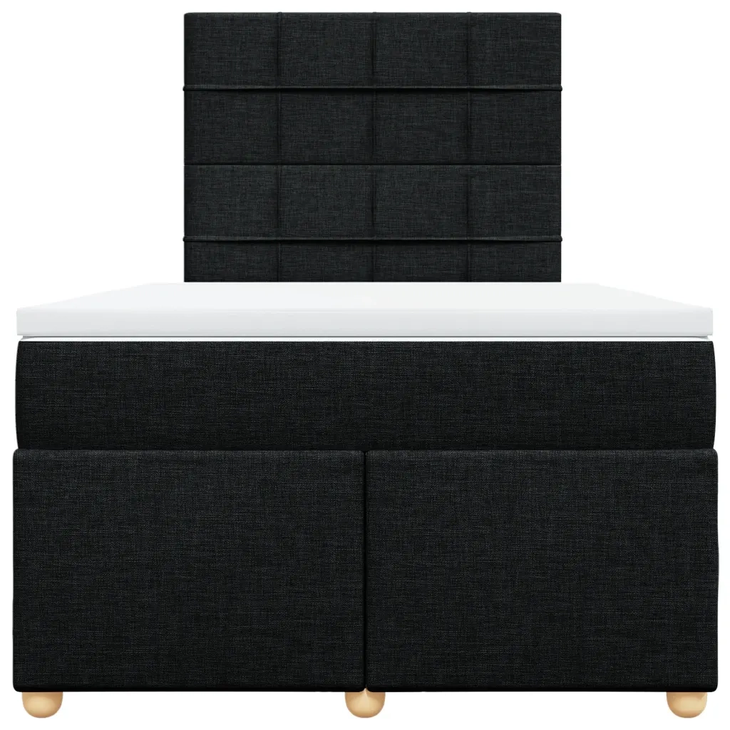 Giroletto a Molle con Materasso Nero 120x200 cm in Tessuto 3293549