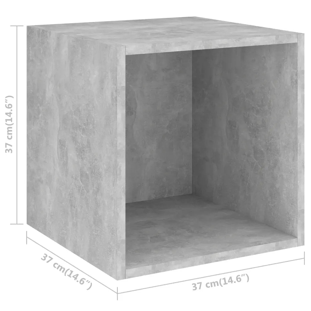 Set Porta TV 2 pz Grigio Cemento in Truciolato 3079803
