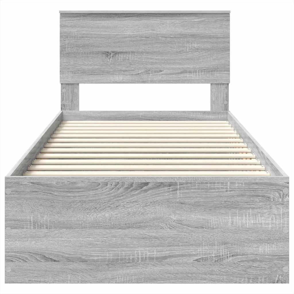 Struttura del letto Grigio Sonoma 75 x 190 cm Legno multistrato 3408723