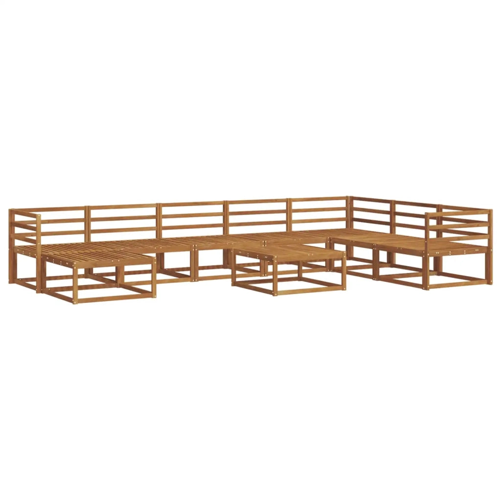 Set di divani da esterno 9 pcs Naturale