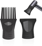 Asciugacapelli diffusore universale - Resistente a alte temperature - Nero - Diffusore asciugacapelli accessorio - Ideale per parrucchieri - 2 pezzi