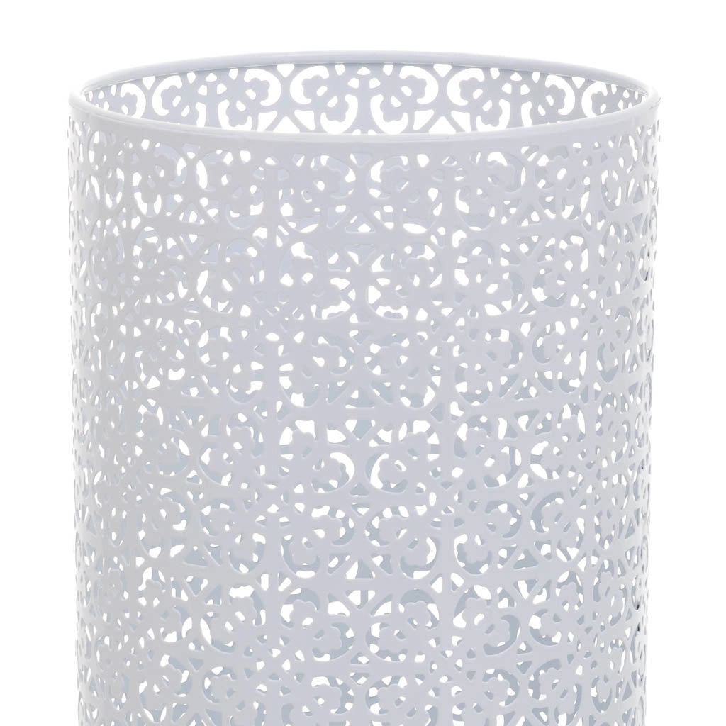 Portaombrelli tondo in metallo bianco d20x50h
