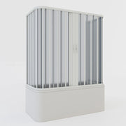 Box a 3 lati sopravasca in PVC a soffietto 70x150x70 cm H 150 mod. Tagete con apertura centrale