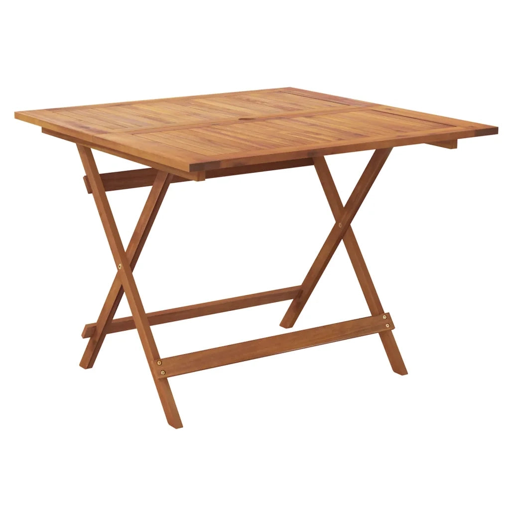 Tavolo da Giardino Pieghevole 90x90x75 cm Legno Massello Acacia 319671