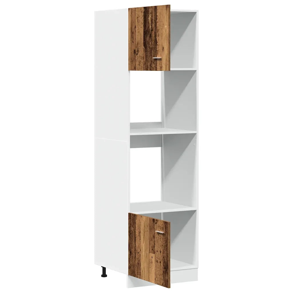 Mobile per Microonde “Lyon” Legno Antico 60x57x207 cm 856128