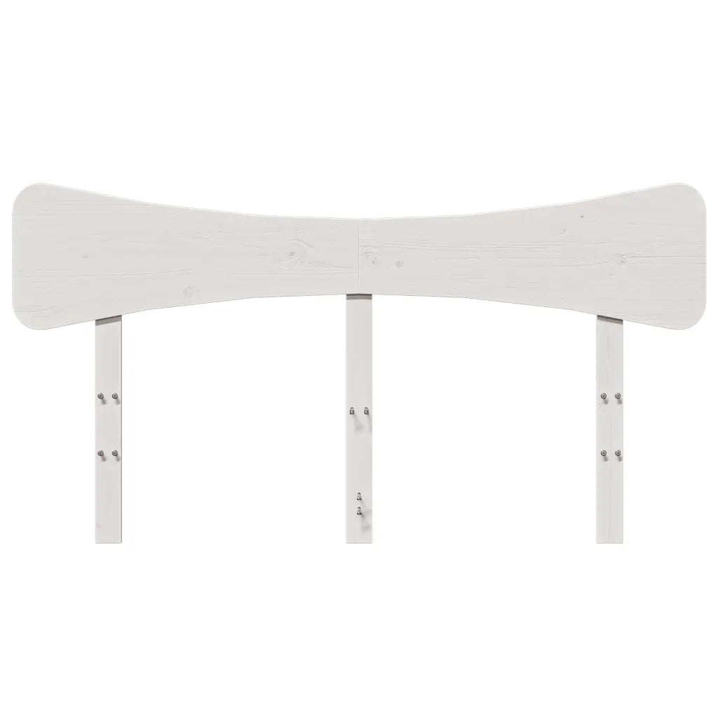 Testiera Bianca 140 cm in Legno Massello di Pino 844778