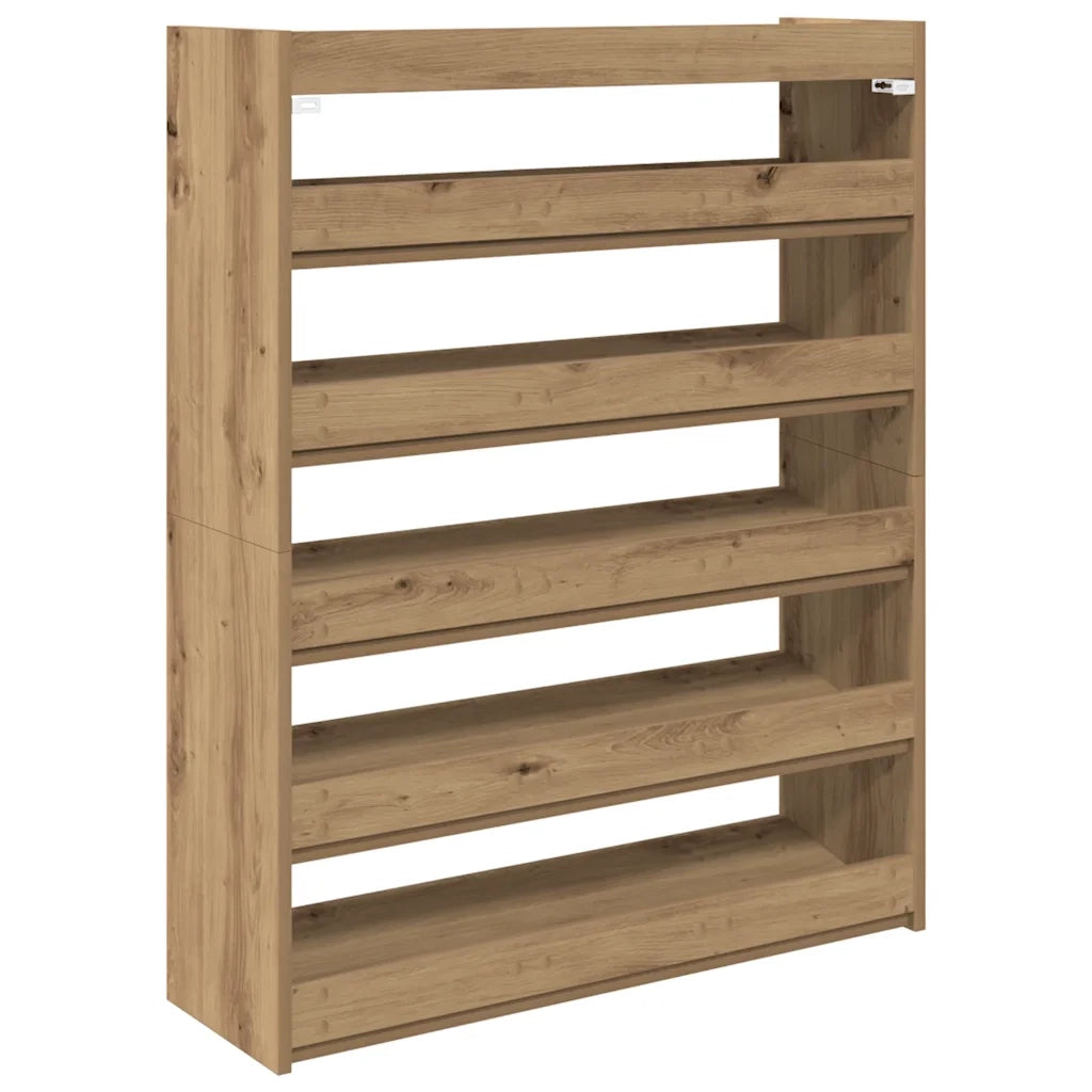 vidaXL Scarpiera Rovere Artigianale 80x25x100 cm in Legno Multistrato